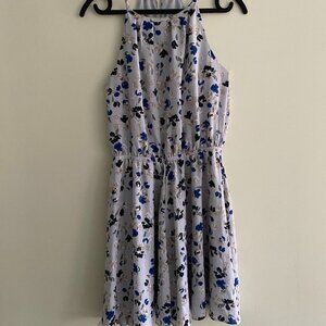 Banana Republic Grey Floral Halter Dress